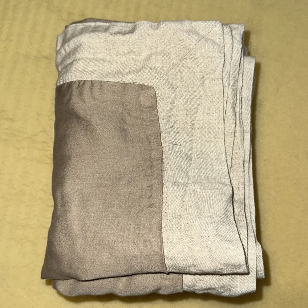 Pottery Barn Tencel Pillowcases Shams x2 in Taupe Color Standard Size
